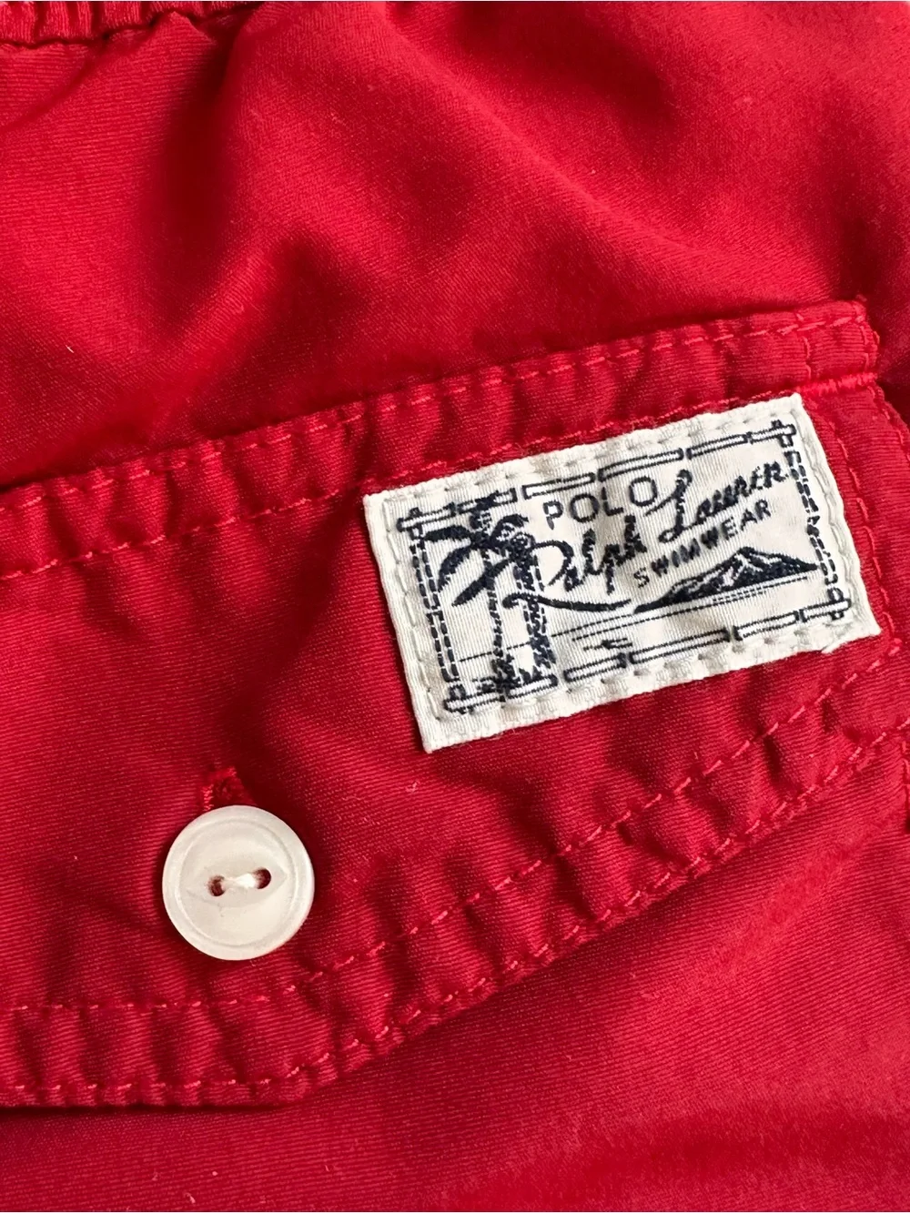 Polo Ralph Lauren Men’s Size Small Swim Shorts Red Mesh Lined Logo Summer